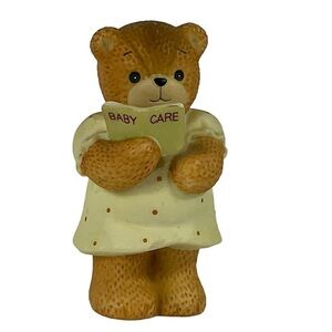 Pregnant Mama Bear Baby Care Vintage 1985 Lucy and Me Bear Figurine by Lucy Rigg